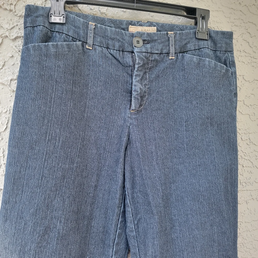 Khakis zipper closure blue jeans size 6 petit